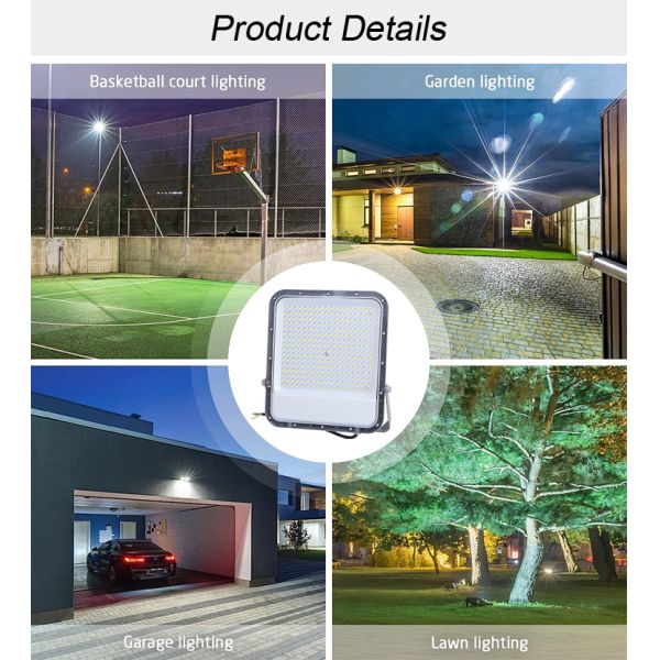KCD Security IP65 Waterproof LED Floodlight with Remote Control and Motion Sensor for Outdoor Use
