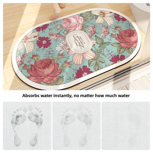 Printing Easy to Clean Household Items Diatom Earth Bath Mat For Hotel Bathroom Floor