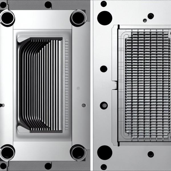 Textured Surface Finish Packaging Mold with Fan Gate Injection Mold