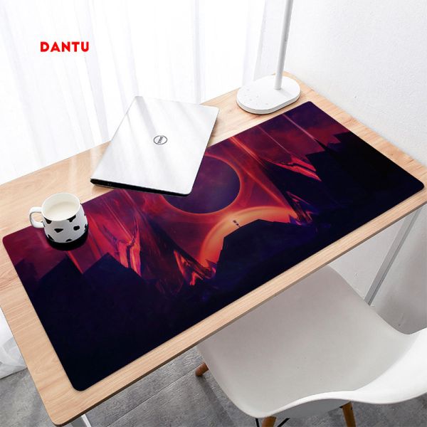 Extended Speed Gaming Mouse Pad with Round Desk Mat and Natural Rubber Fabric Material
