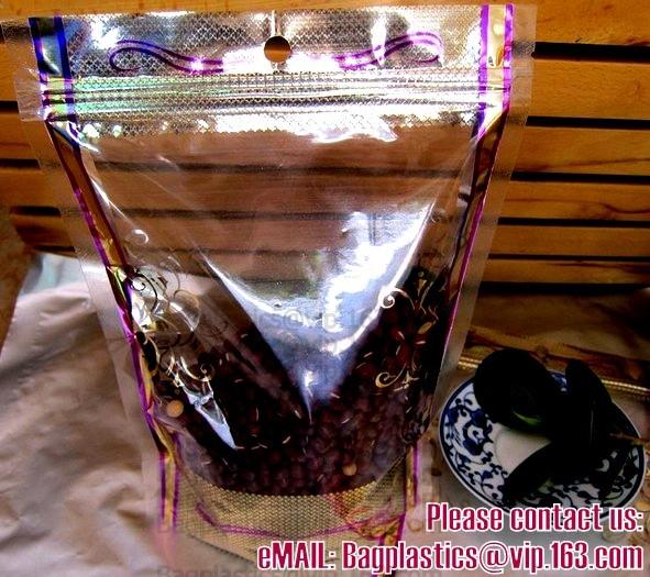 Square Flat Bottom Packaging Bag Craft Paper Eco Friendly Stand Up Biodegradable Pouch For Food With Window