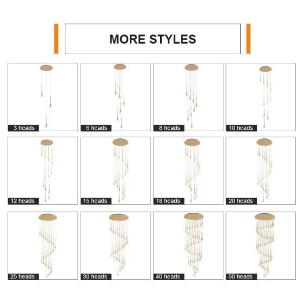 Internet Célébrité Lustre à petite taille Éclairage élégant pour le salon du Penthouse