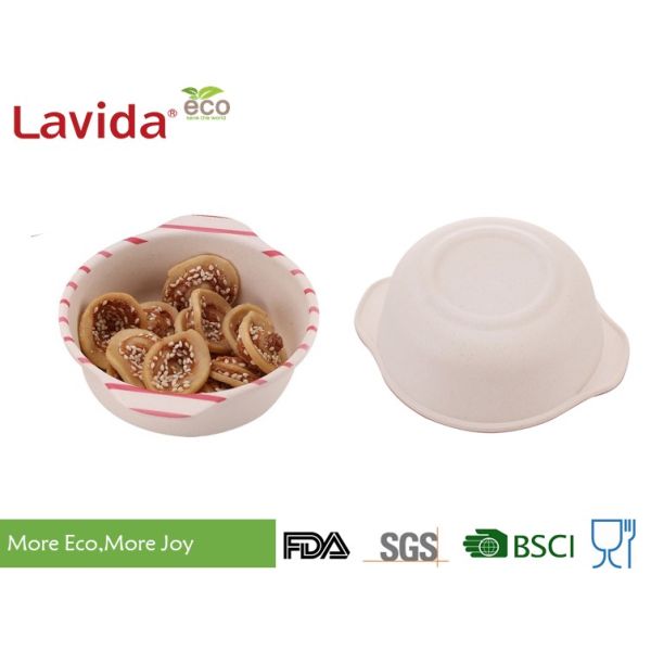 Tasteless Food Safe Bamboo Baby Dinner Set Big Size With Delicate Appearance