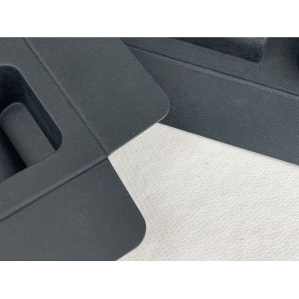 Smooth Rigid Molded Fiber Packaging Foldable Tray Anti Dust Molded Pulp