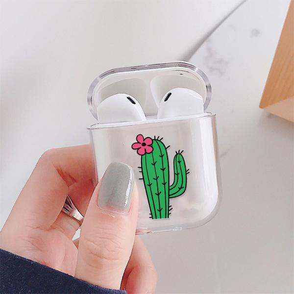 Music tracker Protective Cartoon Clear PC Cover Chargeable Headphone Case for Apple Airpods 1&2 Charging Case 