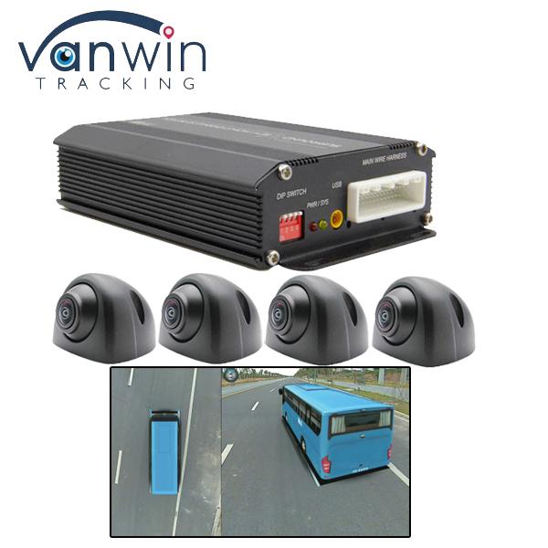 Sistema de cámara panorámica de visión envolvente AVM 360 con detección de punto ciego 4CH 1080P para camión y autobús