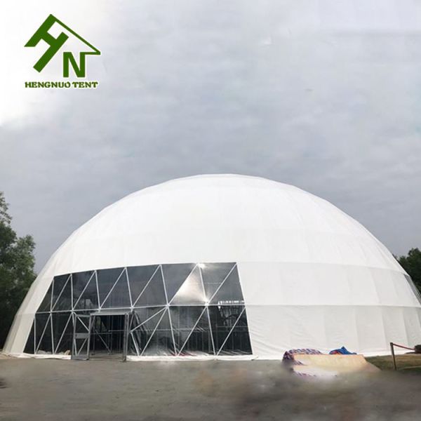 Double Leaves Glass Door Big Geo Dome Tent For Event Igloo Dome Tent