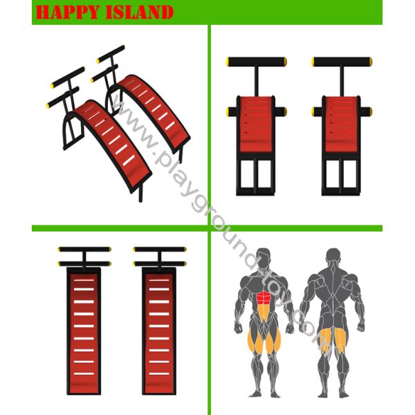 Galvanized Steel Outdoor Training Equipment With 3.0mm Thickness Pipes