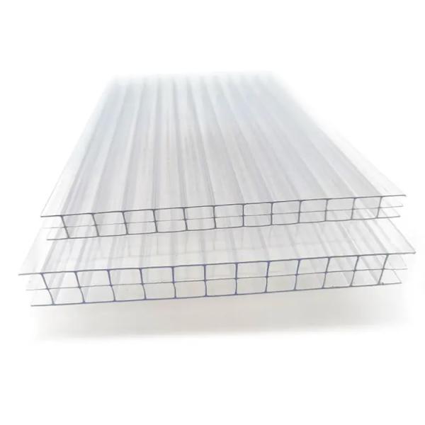 0.1-6m Length Polycarbonate Hollow Sheet With Long Service Life Class B1 Fire Rating Plastic Sheet Greenhouse