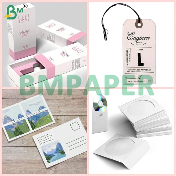 300g 350g Natural Smooth Uncoated SBS Paperboard Bright White Shade