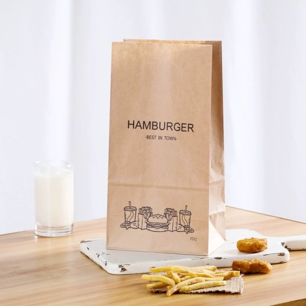 Напечатанный на заказ герметичный бумажный мешок для упаковки продуктов питания,Крафт бумажный мешок, мешки для упаковки продуктов питания