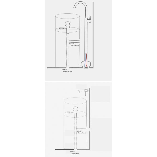 Floor Standing Stainless Steel Pedestal Sink , Cylindrical Wash Basin Brushed Gold Color