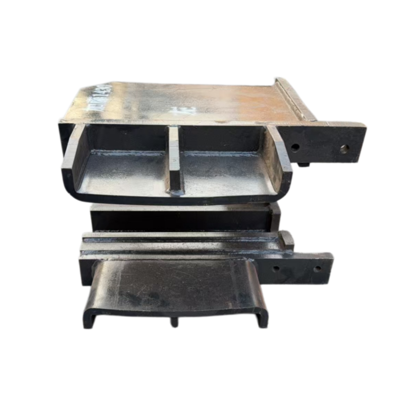 Idler Yoke / Front Fork for Kato HD1430 Excavator Undercarriage Parts，Compatible with Kato HD1430 Excavator Idler Front Fork, Jaw Bracket, Undercarriage Components Including Four Wheels and One Track