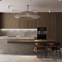 Armoires de cuisine en bois massif de style américain