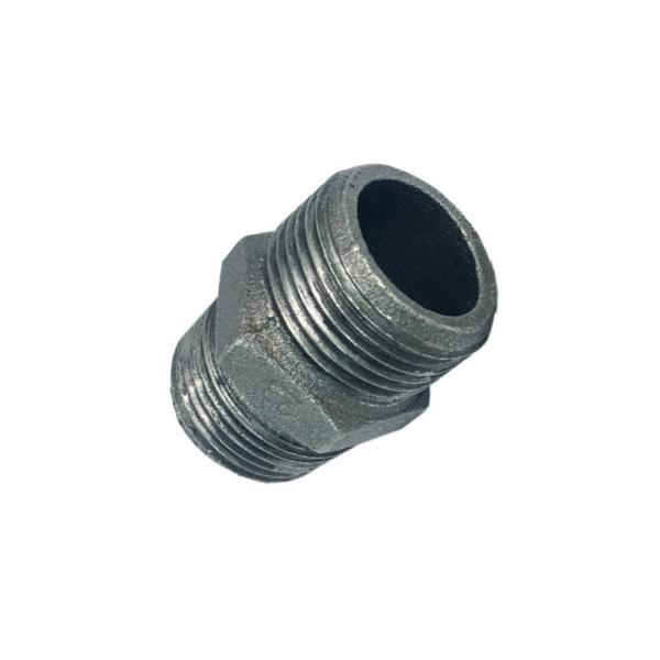 1/8 Malleable Iron Pipe Fittings Hex Pipe Nipple For Home Decoration