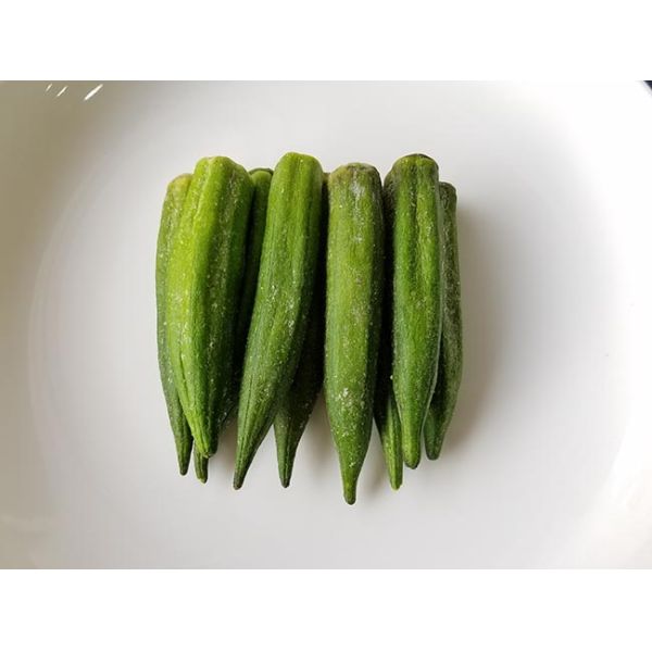 BBQ Flavor Vacuum Fried Vegetables , VF Processing Dried Orka Snack Food