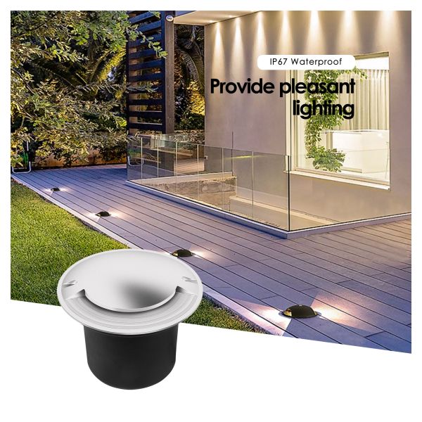 Drive Over Inground Light IP67 Outdoor CREE COB LED 8W Aluminum Housing With Four Side Emitting