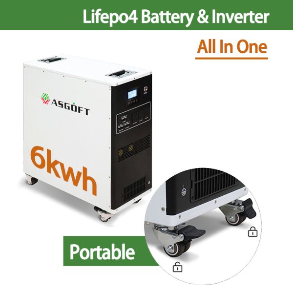 Asgoft 3kw 6kwh 25.6v 235ah Home or outdoor Portable Charger All In One Solar Generator