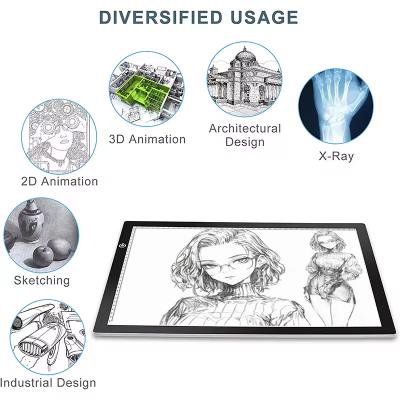 High Brightness Led Tracing Light Pad 2835 Strips Single Side Suspension
