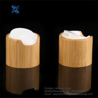 Press Flip Top Cap para garrafa de shampoo Bamboo Disc Cap para garrafa cosmética
