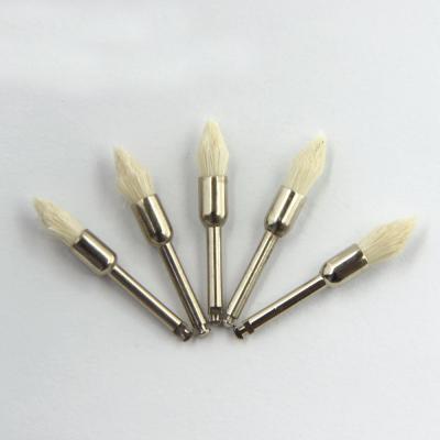 Oral Prophylaxis Dental Prophy Brush Polishing Soft Goat Hair White Tapered Pointed