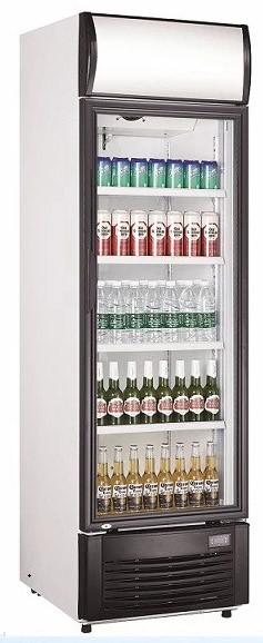 Vertical ABS Plastic Inner Beverage Cooler Refrigerator , Upright Dispay Fridge With Low Energy Consumption