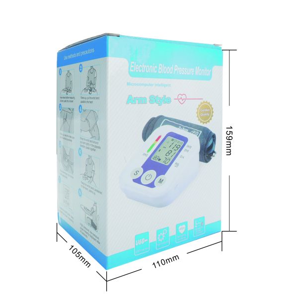 Electronic Household Medical Devices Arm Sphygmomanometer Blood Pressure Gauge