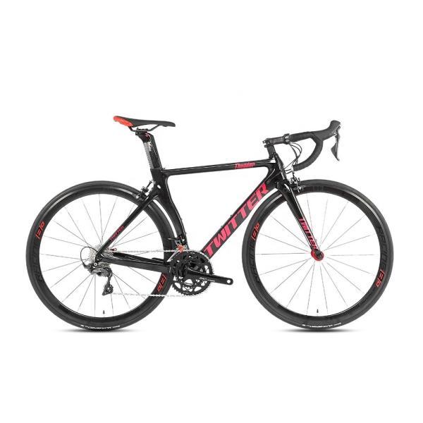 ConfRev Alu Alloy Wheel Road Bike Carbon Fiber Frame Racing Bicycle 700c 22 Speed V Brake for Men Load Capacity 120kg