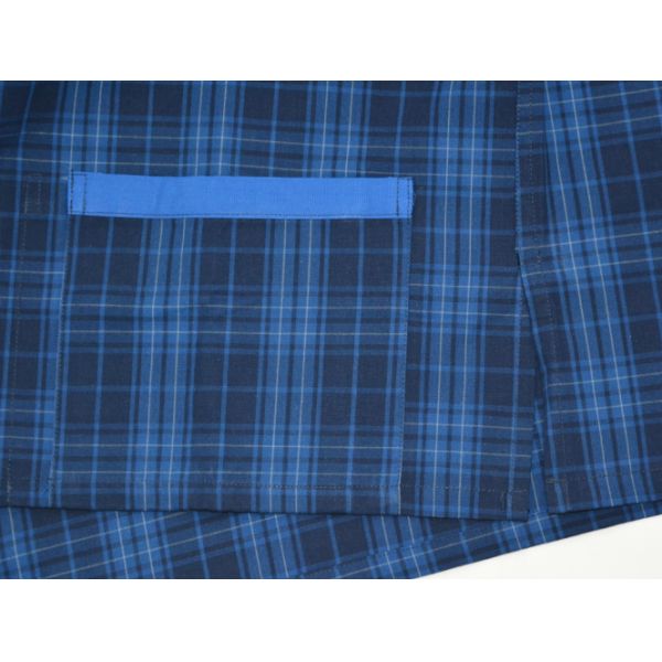 Blue Protective Work Clothing Scrub Suit For Men Reversible Short Sleeve Top Long Pants