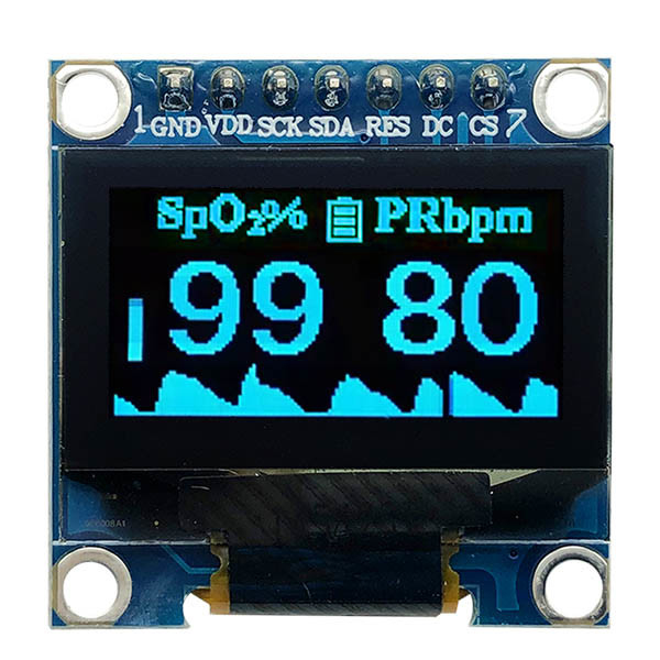 7 штифтов 0,96 дюймовый OLED дисплейный модуль SPI I2C 3V Белый PMOLED с SSD1306 Driver IC