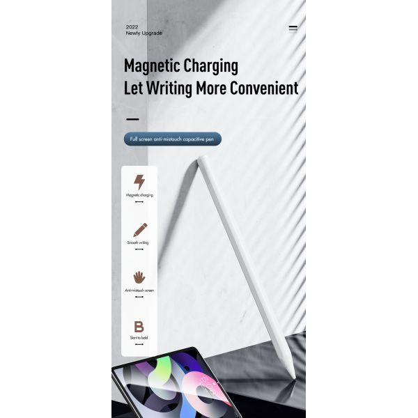 Essager 2022 Sketch White Magnetic Wireless Charging Capacitive Touch Pen for Tablet