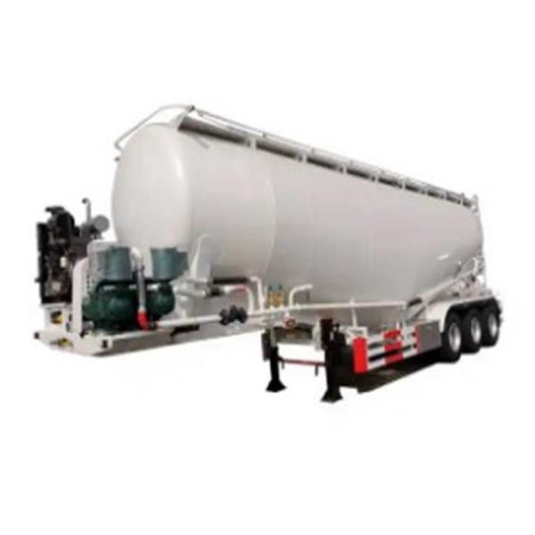High Load 30-80Ton  4 Axle Bulk Cement Semi Trailer Stainless Steel Aluminum Vertical Silo Type Dry Powder Truck Trailer