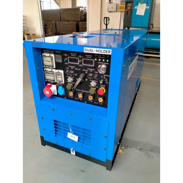 1500/1800rpm Speed KOVO EW500DST Diesel Welder Generator 220V/380V Rated Voltage