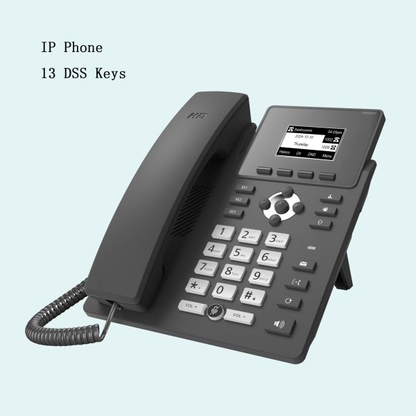 Small Business Emergency Alarm Column HD Speakerphone Calls VoIP Accounts 3 SIP Lines POE IP Phones System