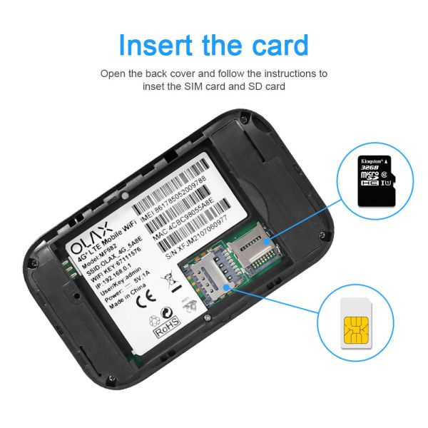 Мобильный Cat4 прибор маршрутизатора OLAX MF982 портативный Mifi черноты MIFI Wifi