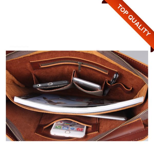 Посыльный Cowhide трудный рукав ноутбука кожи искусства кладет Multi переносную сумку в мешки ноутбука