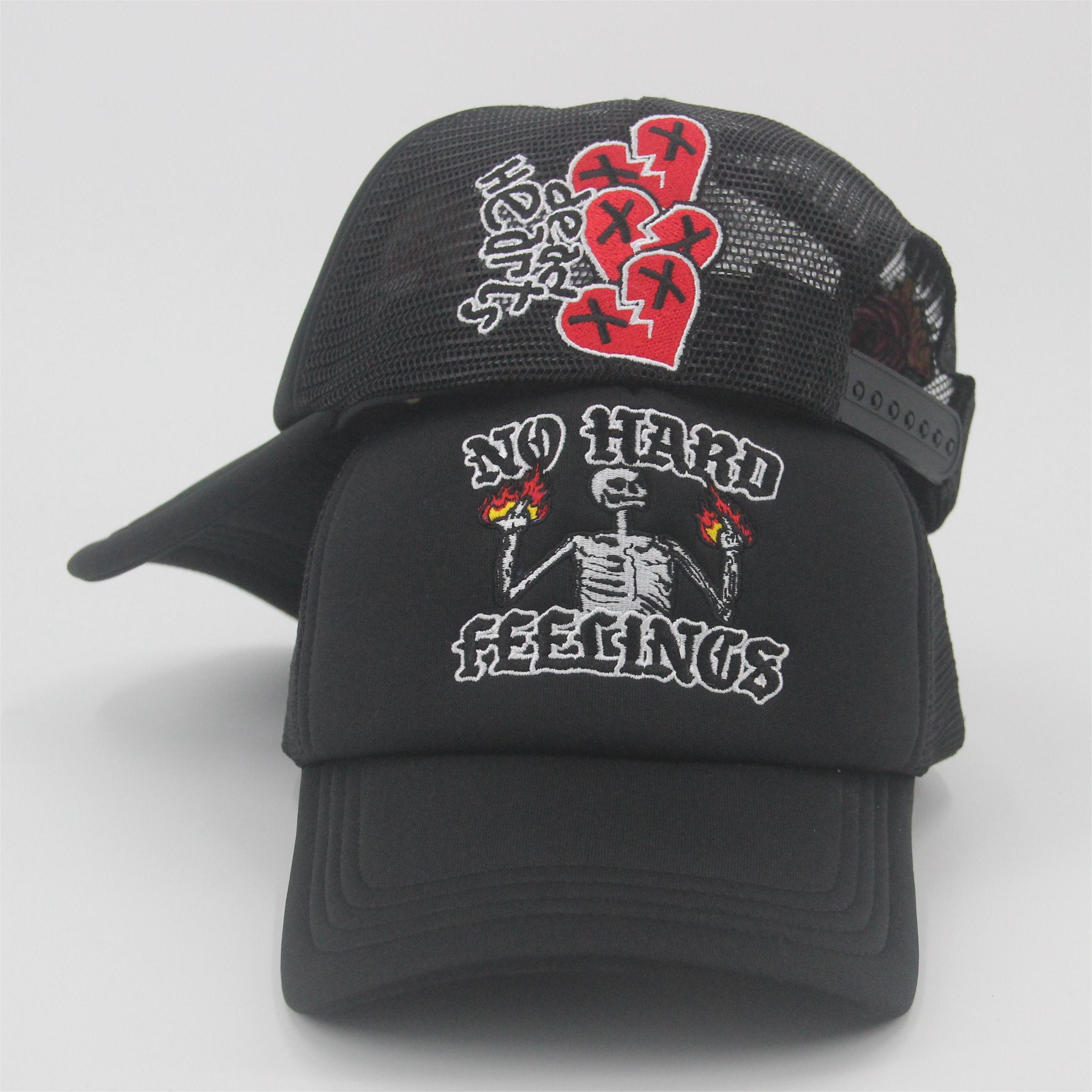 Foam 5 Panels Custom Embroidery Trucker Hats Snap Snapback Cap Breathable
