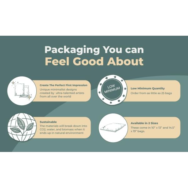 Eco Friendly Custom Logo 100% Biodegradable Compostable Poly Mailing Mailer Bags Packaging Shipping Compostable Mailer