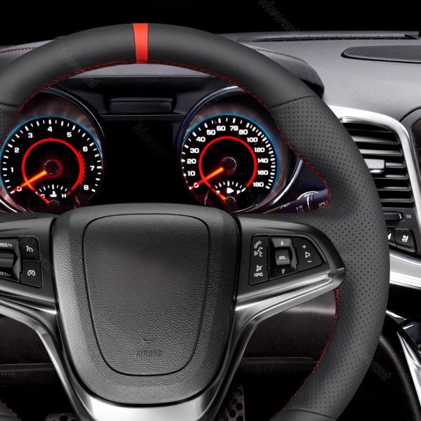 Mewant vegan leather steering wheel cover for Holden Calais Commodore Ute 2013-2017 hand stitching steering wheel cover