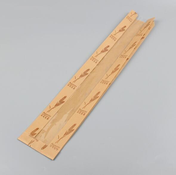 Kraft Paper Food Grade Packaging For Baguette Bread Packing 35x11x4cm