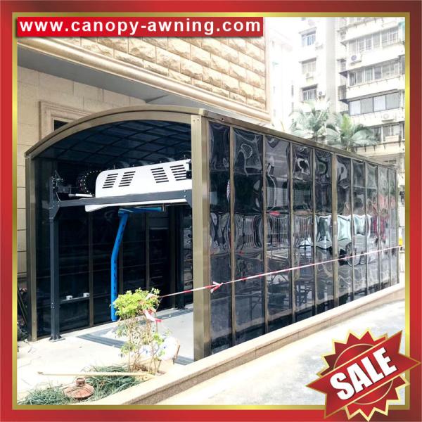 outdoor rain pc polycarbonate aluminium aluminium alloy park car shelter canopy awning cover carport garage for sale