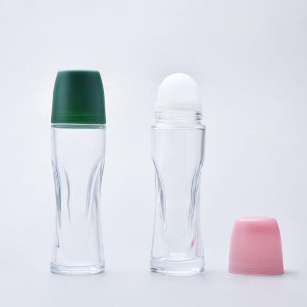 Custom Frosted Roller Ball Perfume Bottle Colored 65ml Refillable Roll On Bottle