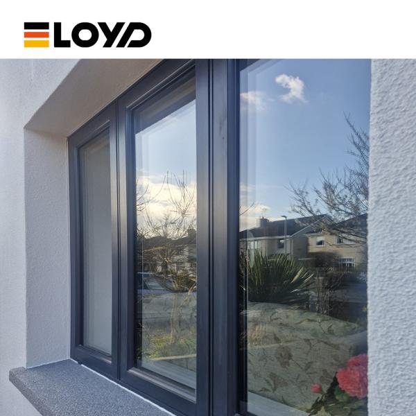 Double-Glazed Aluminum Casement Window with Enhanced Security