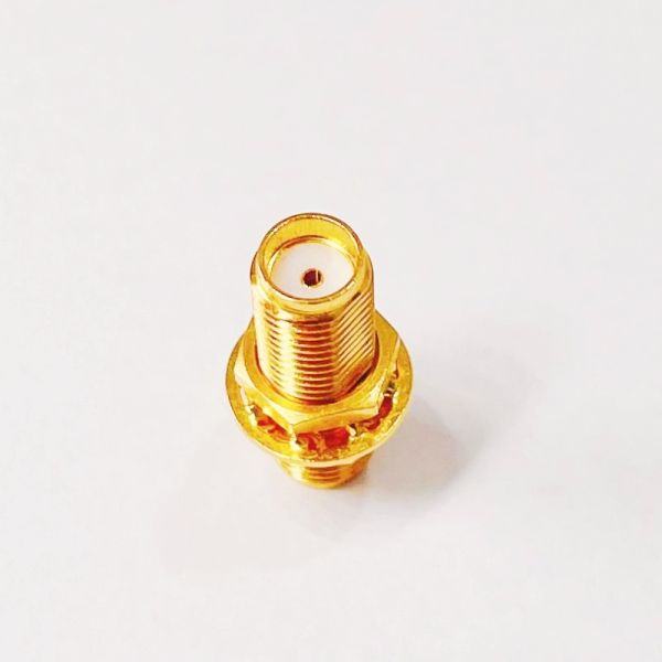 50 Ohm SMA Bulkhead Adapter Female to Female RF Adapter with 6GHz Frequency Range
