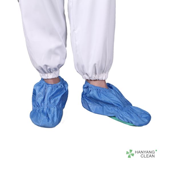 Крышки чистой комнаты многоразовые и washable голубой нашивки мягкие единственные противостатические ESD ботинка