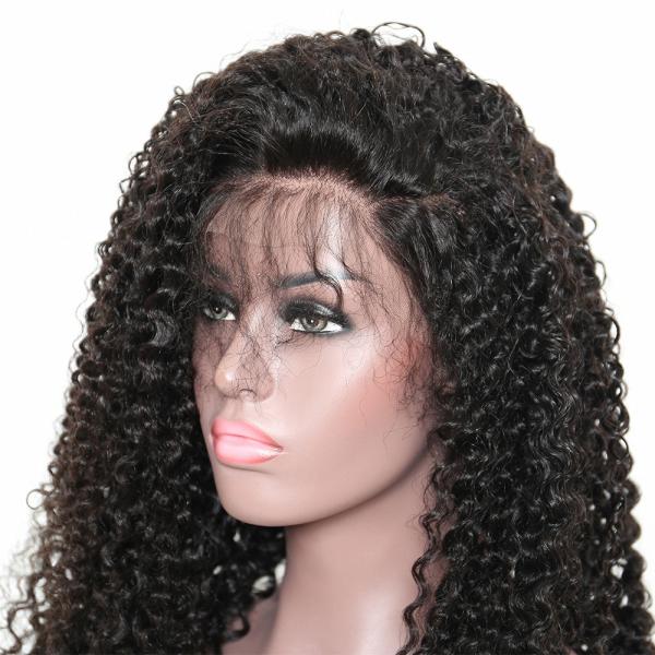 130% Density Curly Lace Front Human Hair Wigs Natural Hairline With Baby Hair