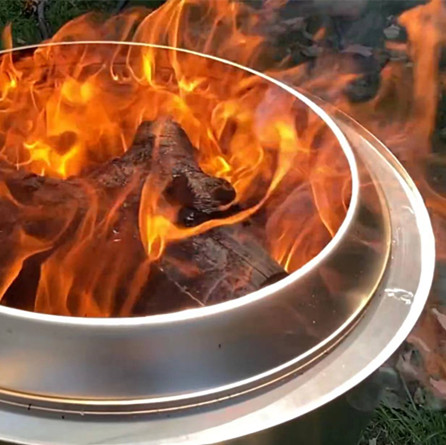 18 Inch Stainless Steel Smokeless Fire Pit BBQ , 33cm Bonfire Backyard Fire Pit