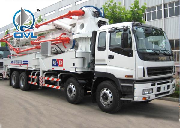 Building Construction Concrete Boom Pump Truck , Concrete Pump Truck 37m