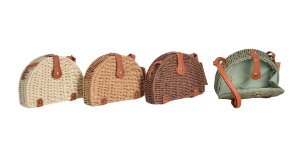 ECO Friendly Fashion Summer Tote Handbag Bohemian Handmade Bali Bags Straw Beach Bag Cotton Canvas Shopping Bags