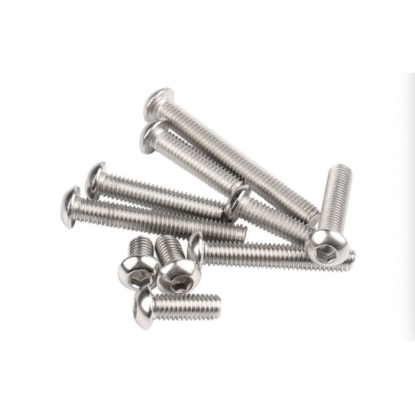 M8 Hex Stainless Steel Machine Screws , Round Head Socket Drive Screw